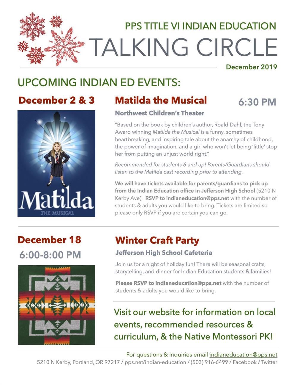 December 2019 Talking Circle